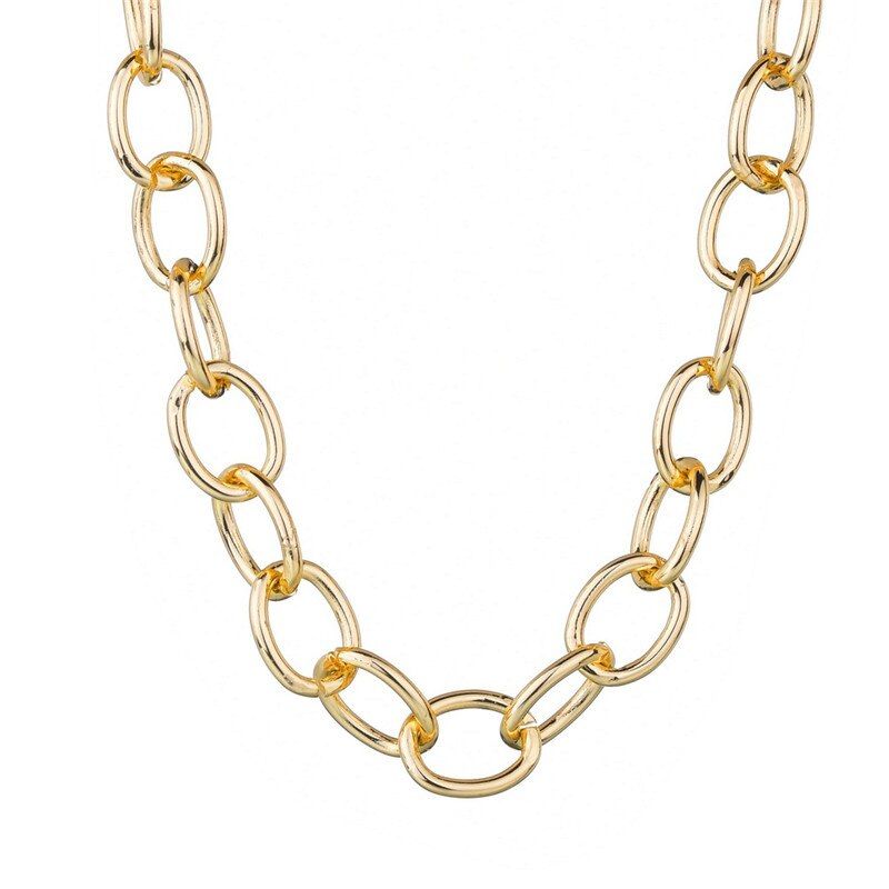 WUKALO Punk Simple Padlock Pendant Necklace Hiphop Fashion Lock Necklace for Women Gold/Silver Color Chunky Necklace