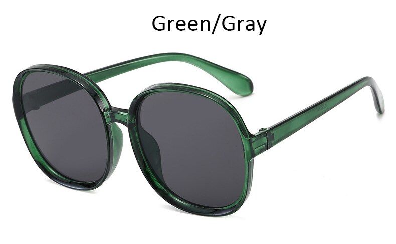 Green Grayluxury round sunglasses woman Oversized female glasses gradient fashion Brand women sun glasses ladies 2020 Retro vintage
