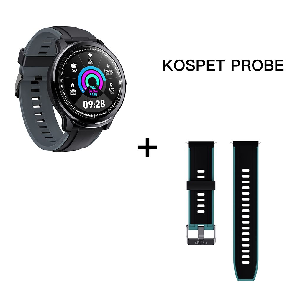 Smart Watch 1.3inch IPS Full Round Touch Screen Healthcare Sports Smart Watch Dual Colorful Silicone Watch Band IP68 Waterproof Multi-sport Mode Smartwatch