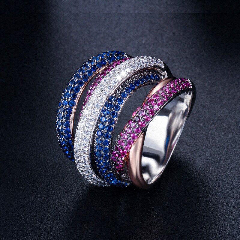 Wong Rain Luxury  925 Sterling Silver Ruby Sapphire Gemstone Wedding Engagement Diamonds Party Ring Fine Jewelry Wholesale