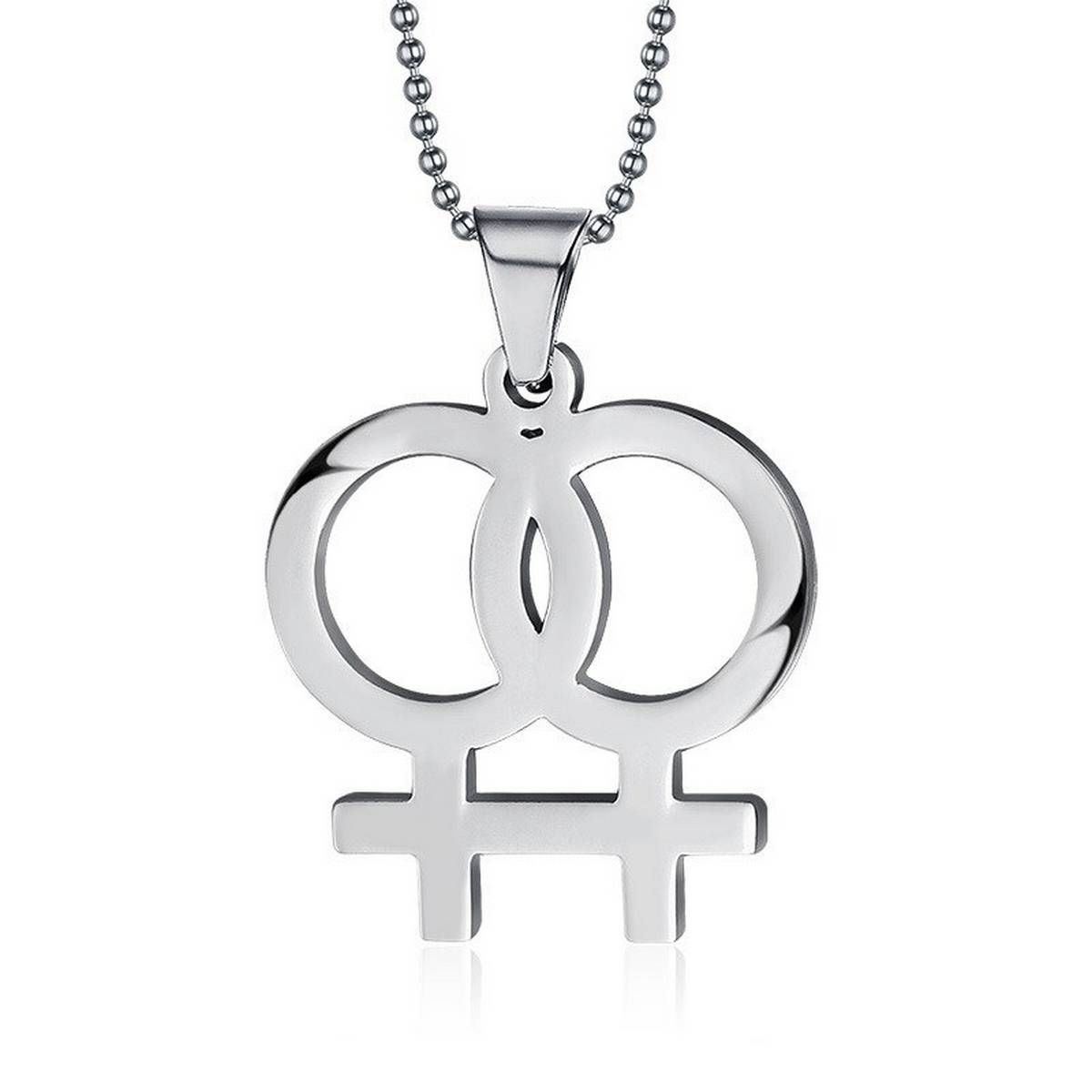 ZORCVENS New Fashion Female 316L Stainless Steel Pendants&Necklaces Cool Lesbian Gay Pride Jewelry