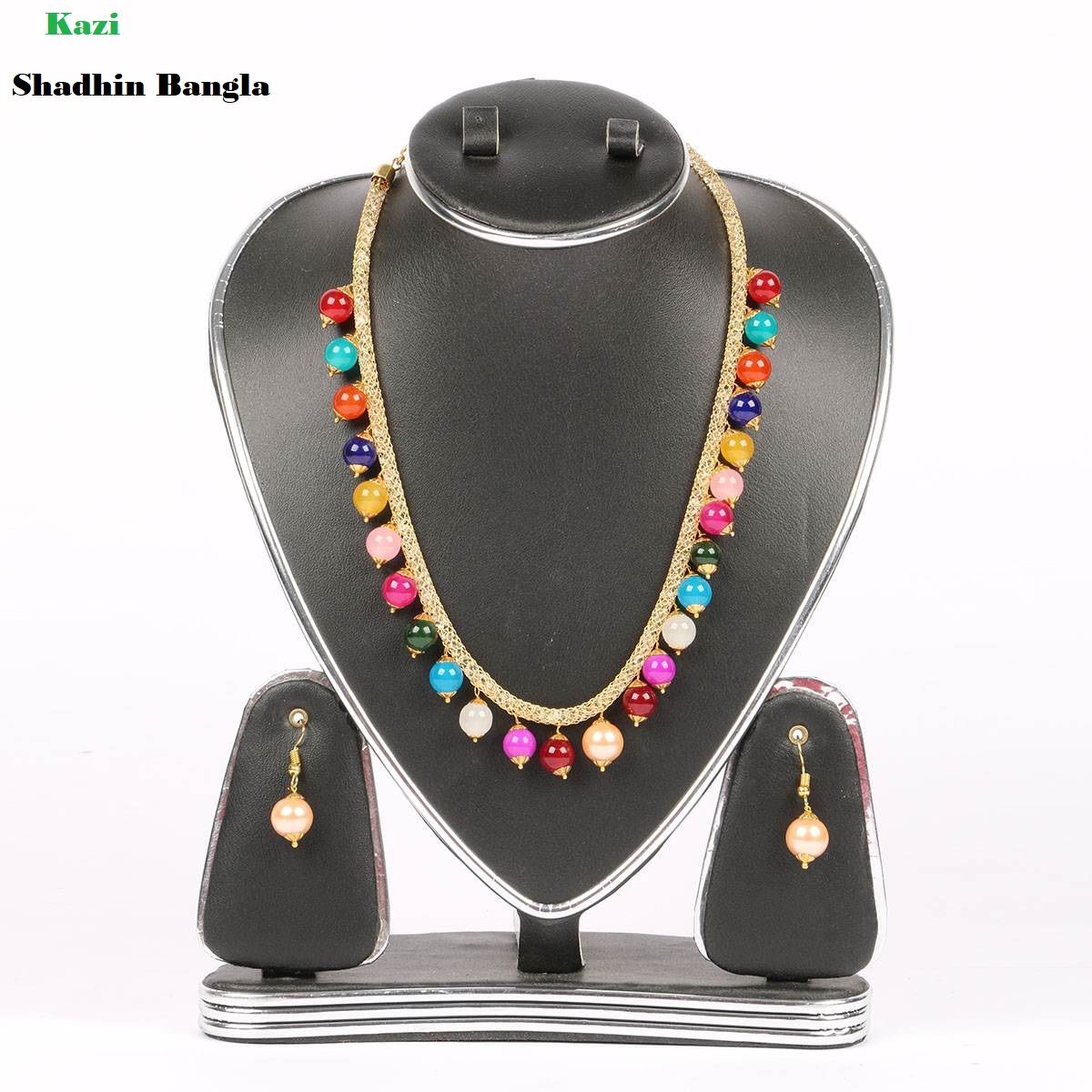 Multicolur  stone puti and metal necklace Jewellery for Woman