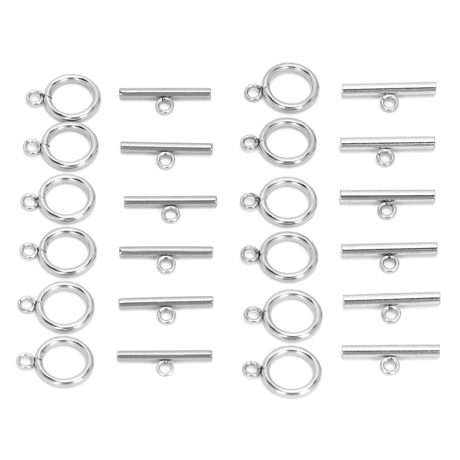 Stainless Steel Diy Jewelry DIY Round Toggle Clasps