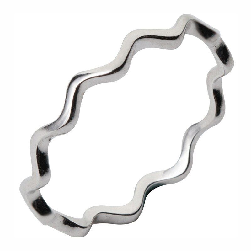 Trustdavis Authentic 925 Sterling Silver Lines Curve Smooth Waves Finger Ring For Women Wedding Fine S925 Ring Jewelry DA11111