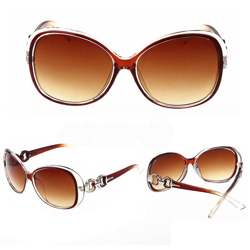 BrownHot! Fashion Eyewear Retro Vintage Oversized Women Fashion Designer Sunglasses