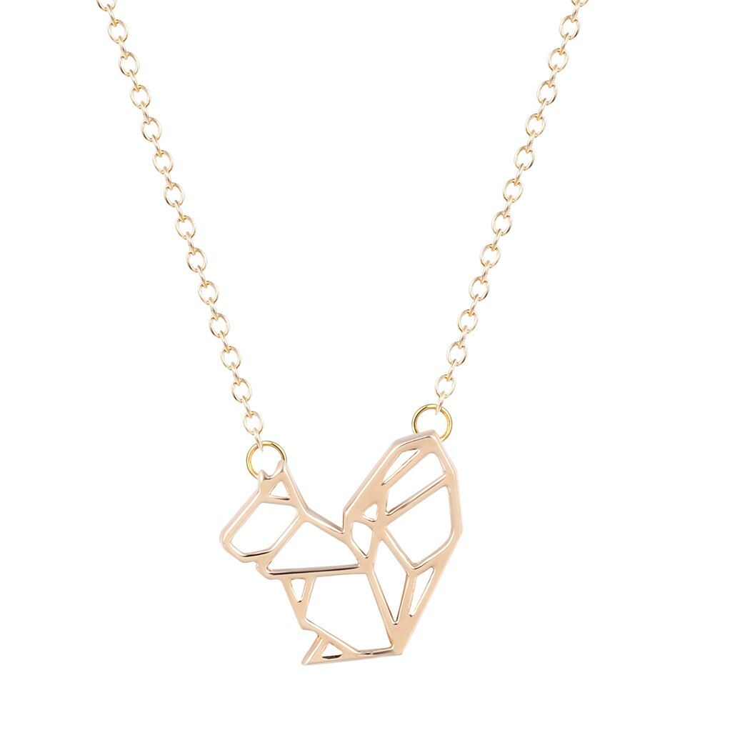 Kinitial Fashion Animal Pendant Charm Jewelry Snowflake Lizard Crown Shell Necklace Sweater Chain Statement choker for Women