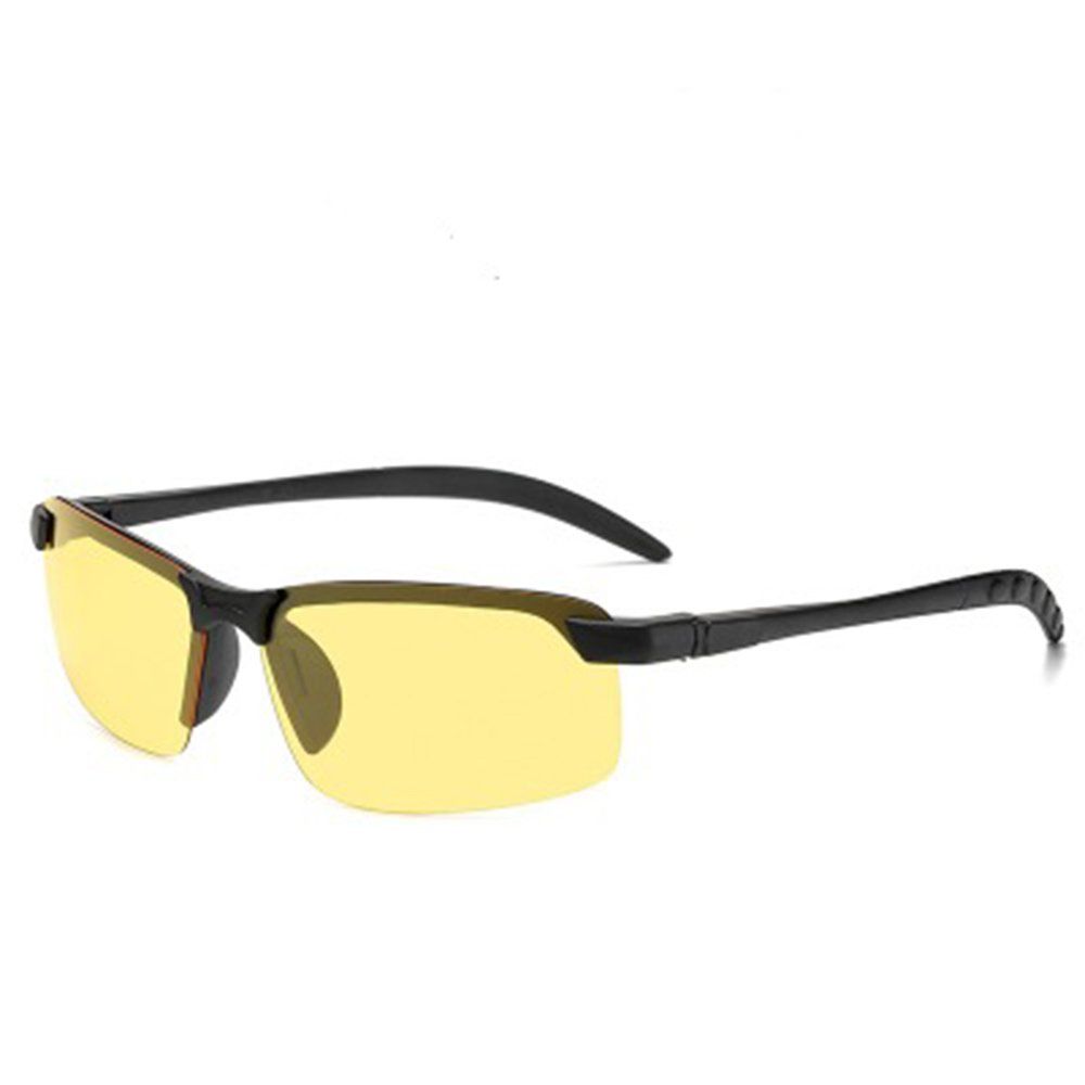 Super Light Smart Polarized Sunglasses Men's Aluminum Magnesium Square Portable Practical Fishing Sunglasses