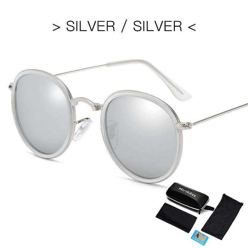 C5Metal Round Sunglasses Men Retro Polarized Sunglasses Vintage Circle Driving Sun Glasses Women Steampunk Gothic Glasses