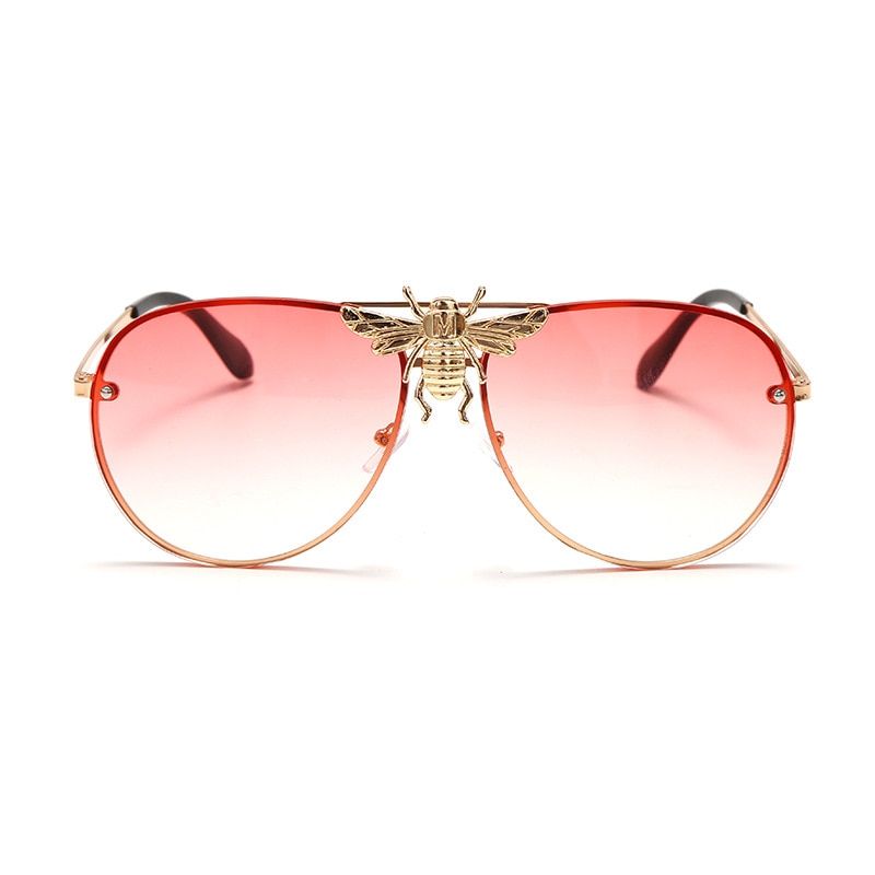 New metal bee sunglasses European and American Fashion Trend Sunglasses Cross-border Exclusive Sunglasses