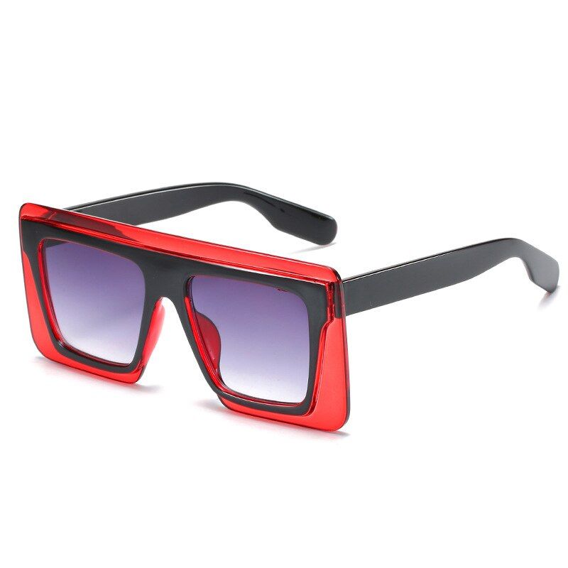 RedGrayYoovos Oversized Women Sunglasses Square Sun Glasses Women Big Frame Eyewear Brand Design Okulary Retro Gafas De Sol De Mujer