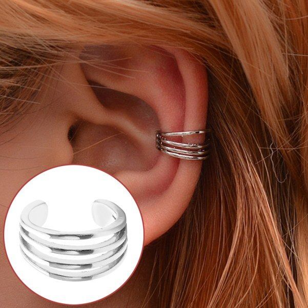 1PC Puck Fashion No Pierced Ear Clip Cuff Wrap Earrings Leaf Palm Leaf Round Non-piercing Clip Earrings for Women Party Gift