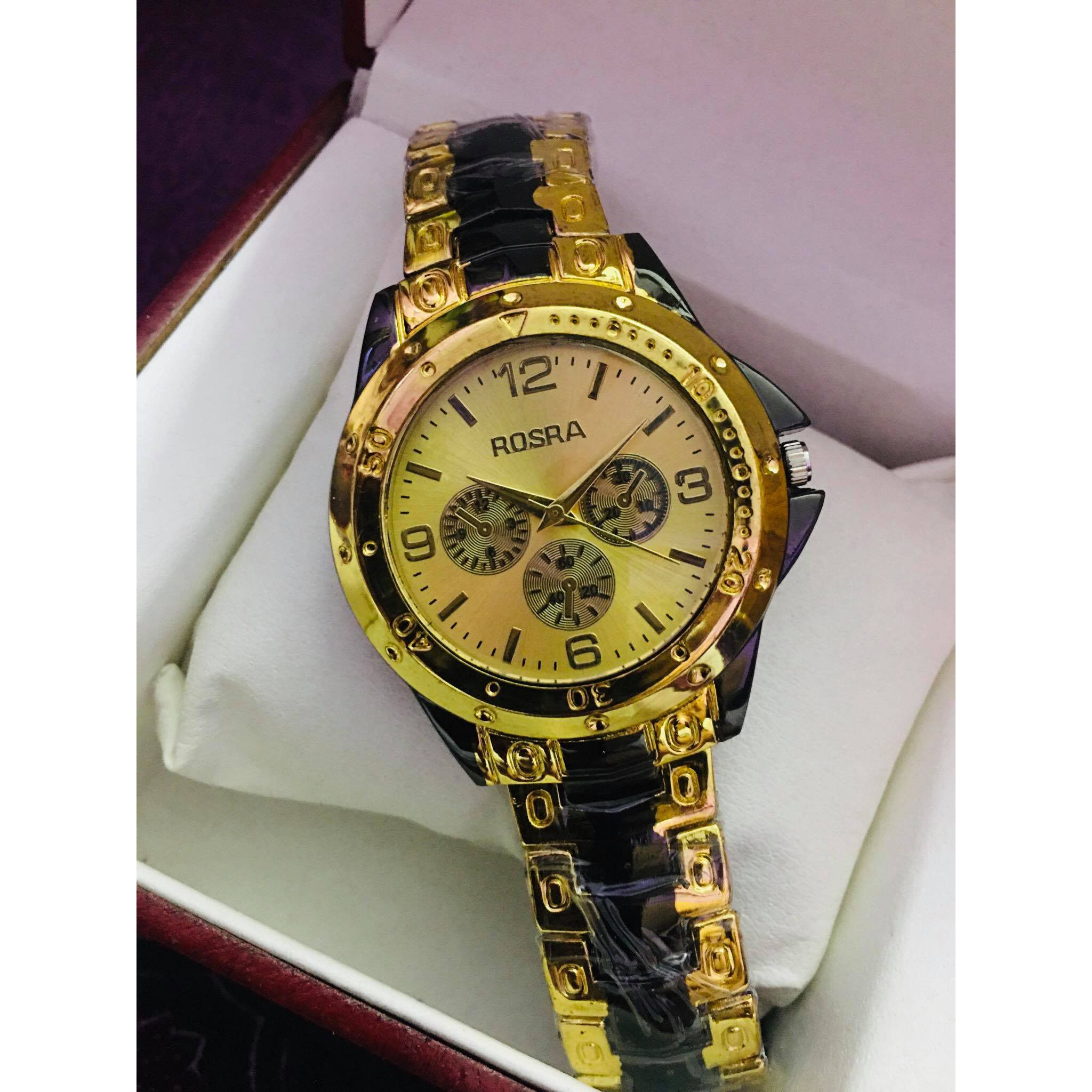 Analog Men's Luxury Stainless Steel Watch for Men GOLDEN - Watch