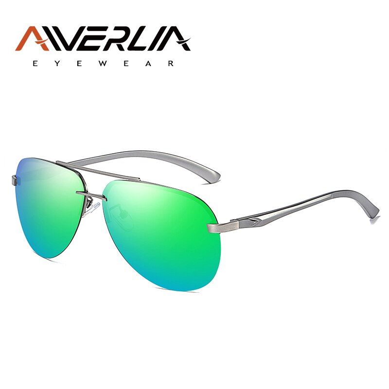 C5GreenAIVERLIA Polarized Sunglasses Men Classic Design Male Sunglasses Male Glasses Eyewear Oculos Gafas De Sol Shades UV400 AI56