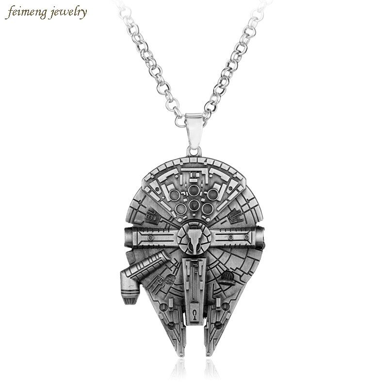 Movie Jewelry Star Wars Necklace Falcon Darth Vader Metal Alloy Pendant Necklace For Fans Souvenirs Men Women Jewelry