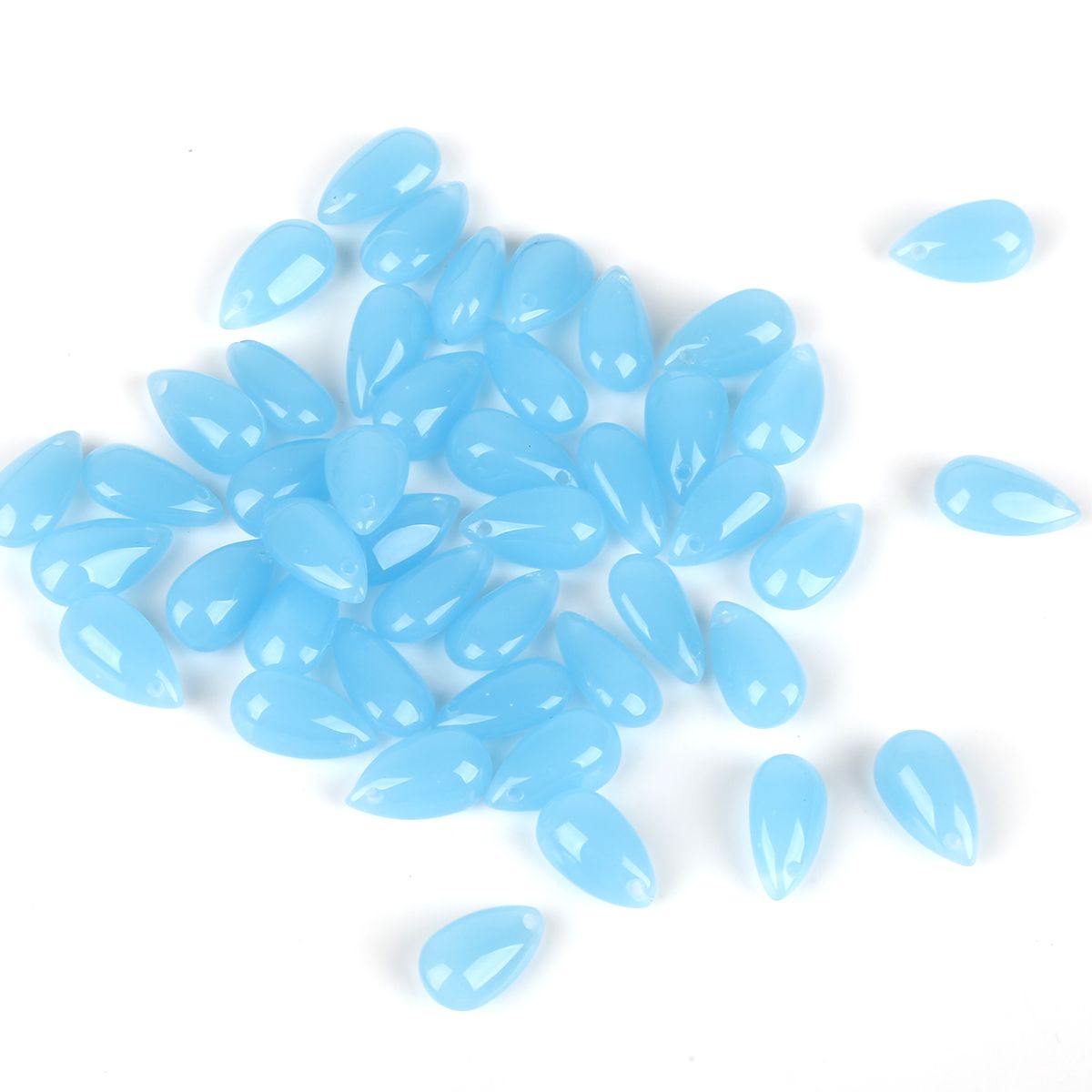 5Pcs Glass Beads Czech Drop Water Pendant Loose Beads for Jewelry Making DIY Earrings