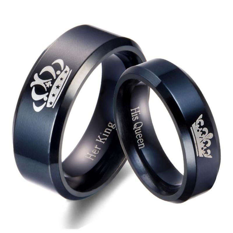 Crown Pattern Couple Rings for Men and Woman