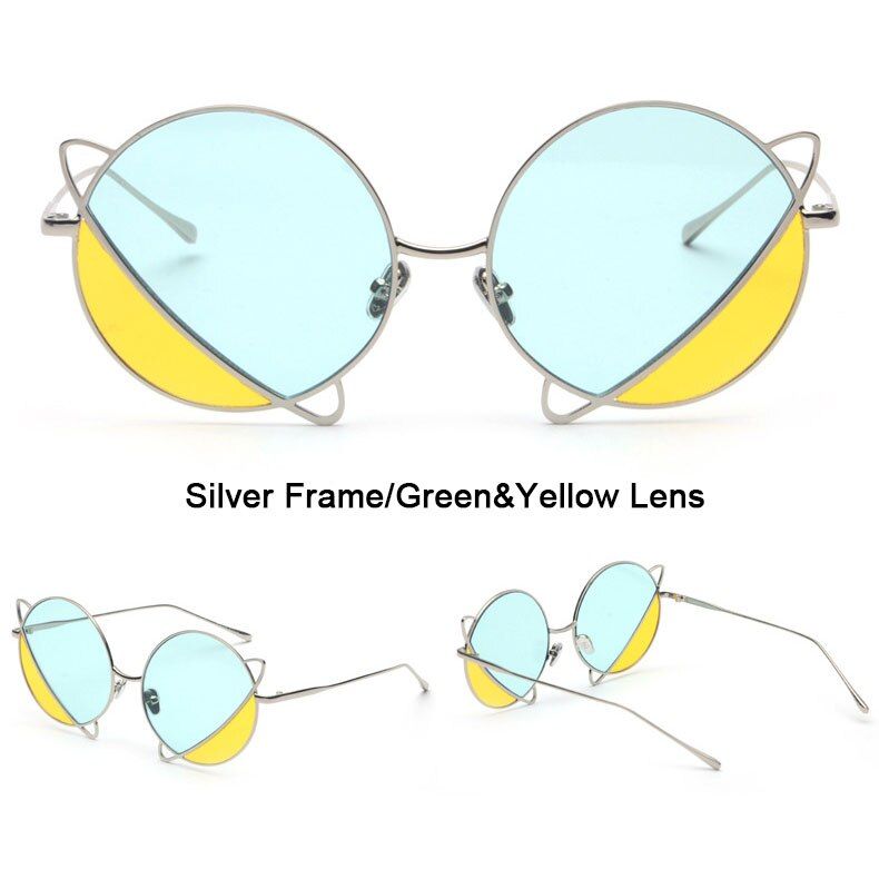 ATWY31138-2Psacss Round Fashion Sunglasses Women Men High Quality Metal Frame Brand Designer Sun Glasses For Driving Fishing Shades UV400