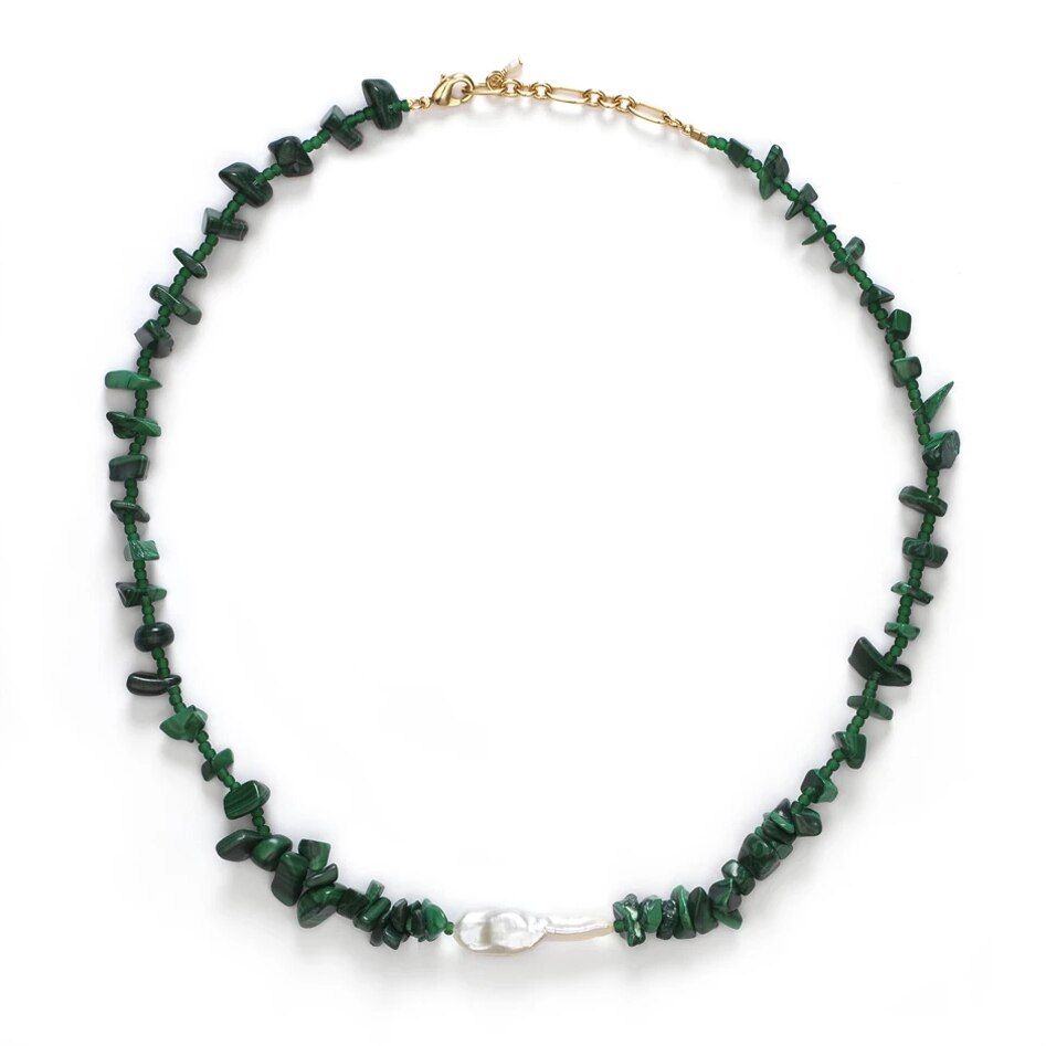 summer bohemian boho OCEAN DRIVE choker bead NECKLACE SET women MULTICOLORED BEADS FRESH WATER BAROQUE PEARLS layered necklace