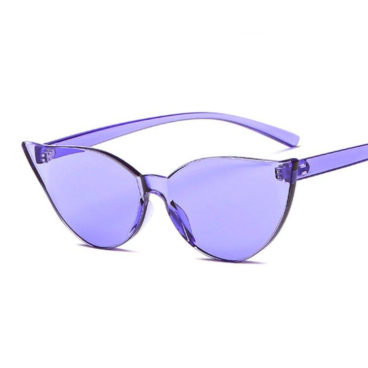 Purple2019 Cat Eye Fashion Sunglasses Women Vintage Metal Mirror Classic Vintage Sun Glasses Female Oculos De Sol Feminino UV400