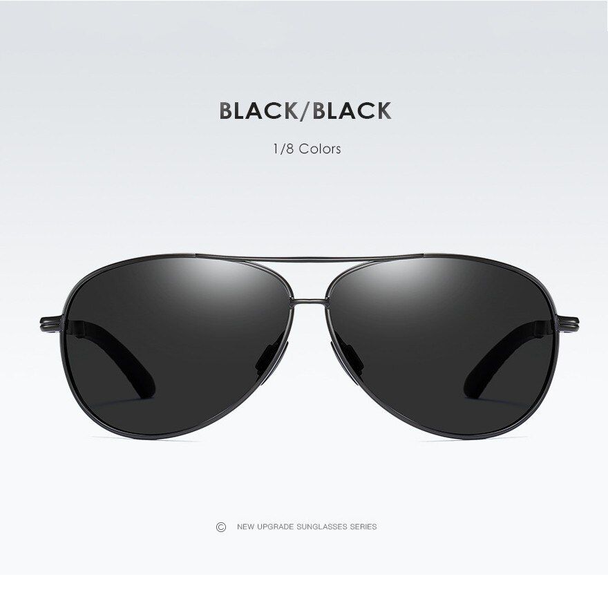 black greyPackage CHDSUNFLY Men Vintage Aluminum Polarized Sunglasses Classic Brand Aviation Sun glasses Coating Lens Driving Shades For Men Women