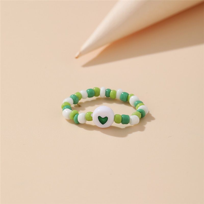 17KM Ins Style Colorful Love Heart Rings For Women Men Lover Vintage Heart Couple Rings Yingyang Flame Finger Ring Jewelry