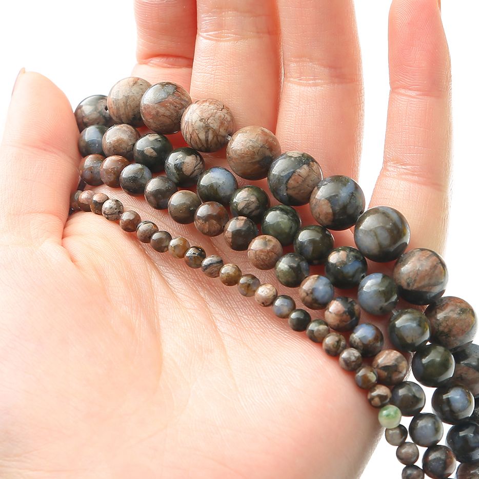 4-10mm/38-89Pcs Natural Blue Color Jasper Stone Beads for Jewelry Making DIY Bracelet Necklace