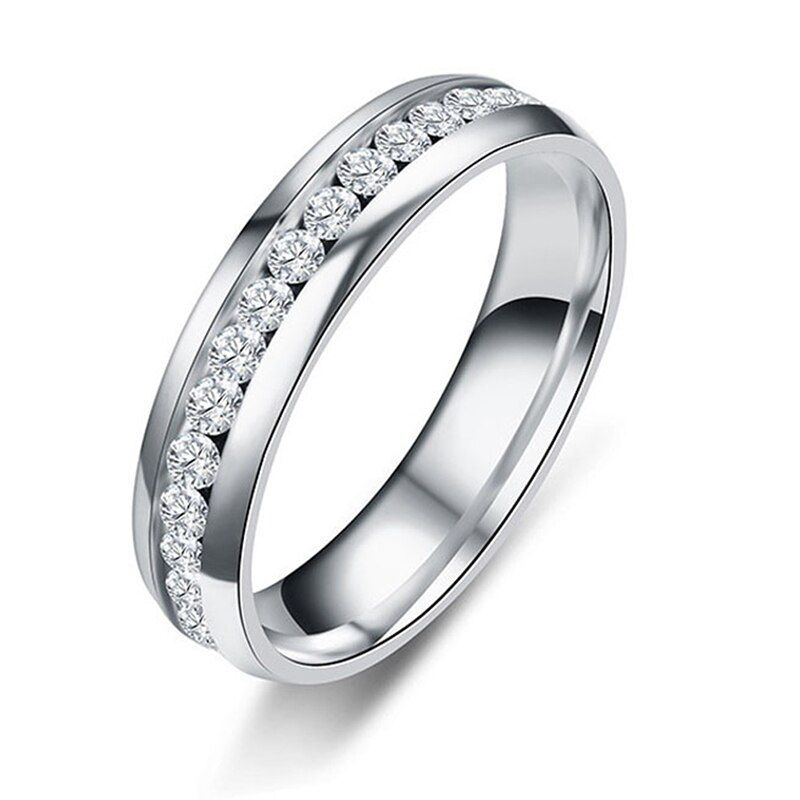 2018 Fashion Jewelry New Slimming Healthy Magnetic Therapy Healthcare Weight Loss Ring Crystal Stainless Steel Rings For Women