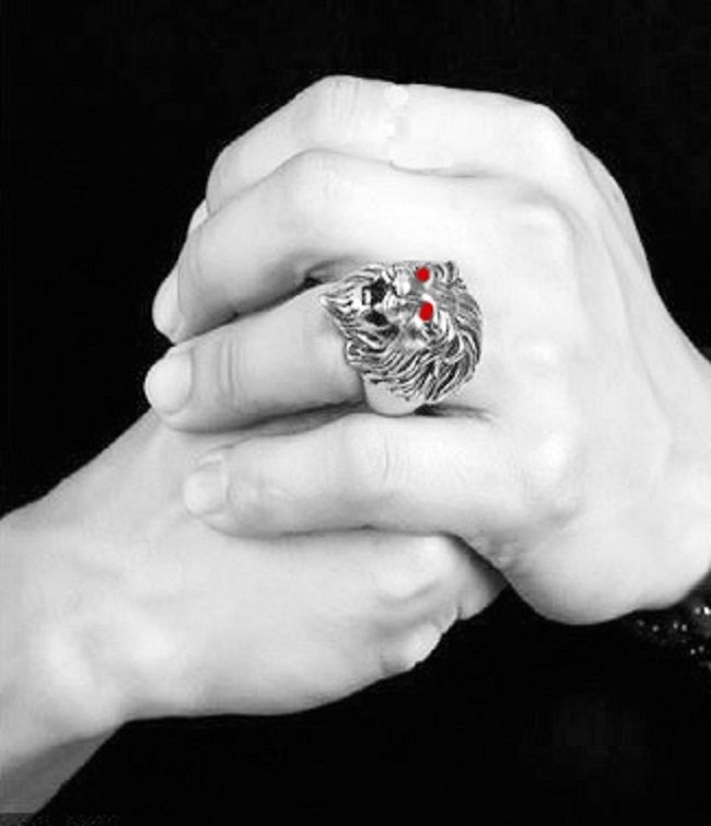 Men'S Finger Ring Lion Skull(Null)