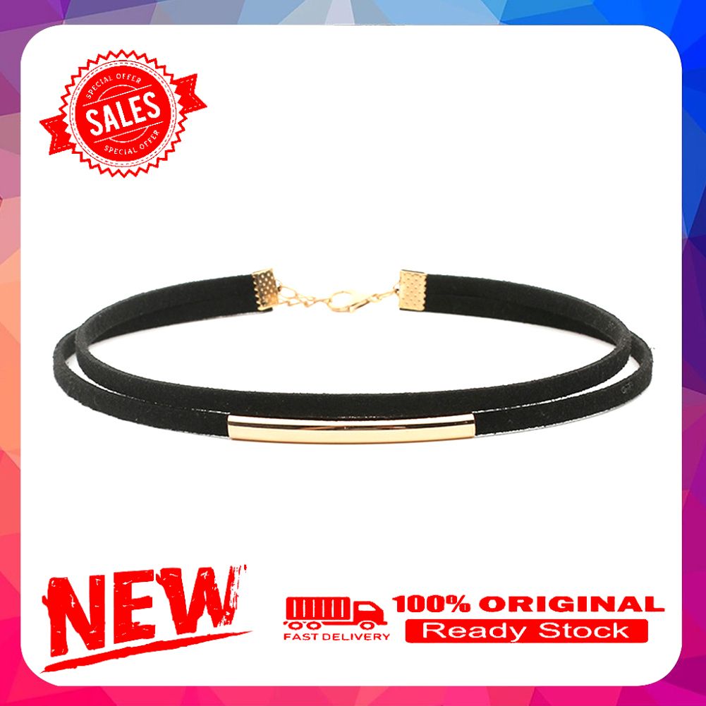 Gothic Women Double Layer Arc Charm Collar Short Necklace Choker Jewelry Gift