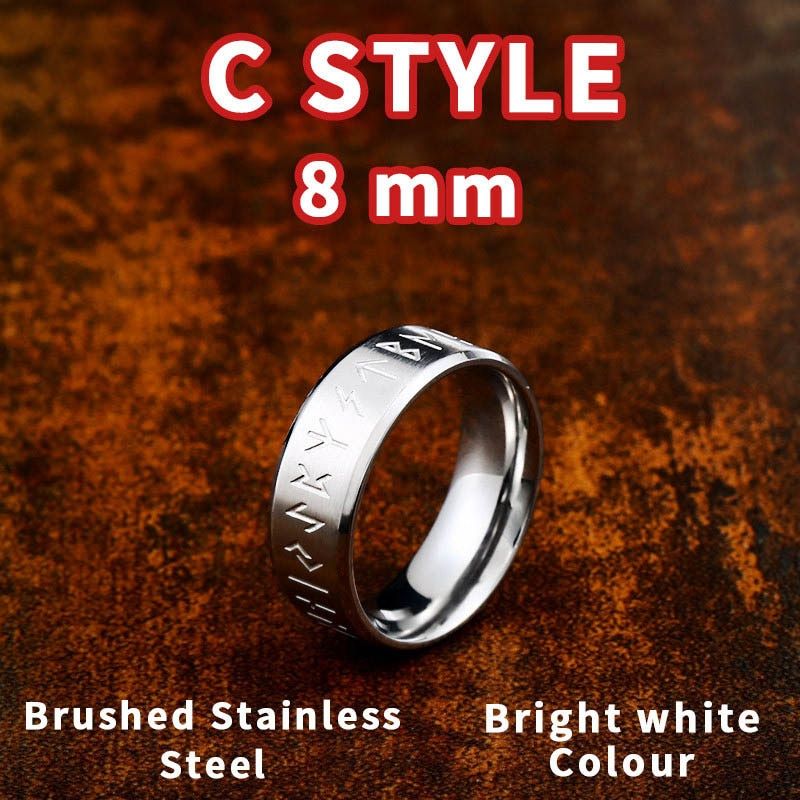 Beier 316L Stainless steel Fashion Style MEN and women Retro Odin Jewelry Viking Female Amulet Vintage Norse Rune words Rings