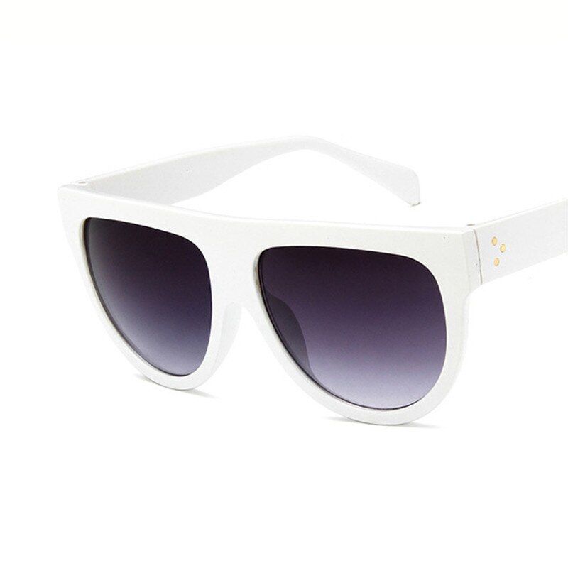 White GrayLeonLion 2019 Fashion Half Frame Sunglasses Women Gradient Glasses For Men Shopping Oculos De Sol Feminino Classic Small Face
