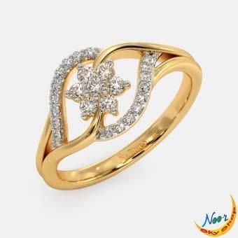Gold Stainless Steel With Stone Women's Finger Ring