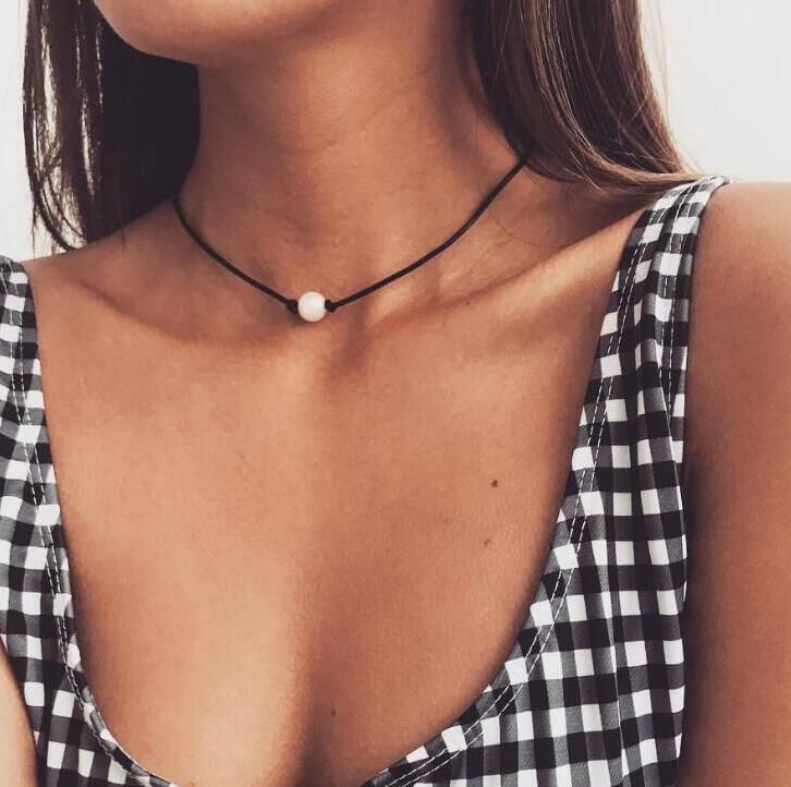 Docona Bohemian Summer Pendant Necklace Hollow Geometric Shape Color Chain Choker Jewelry For Women Gift