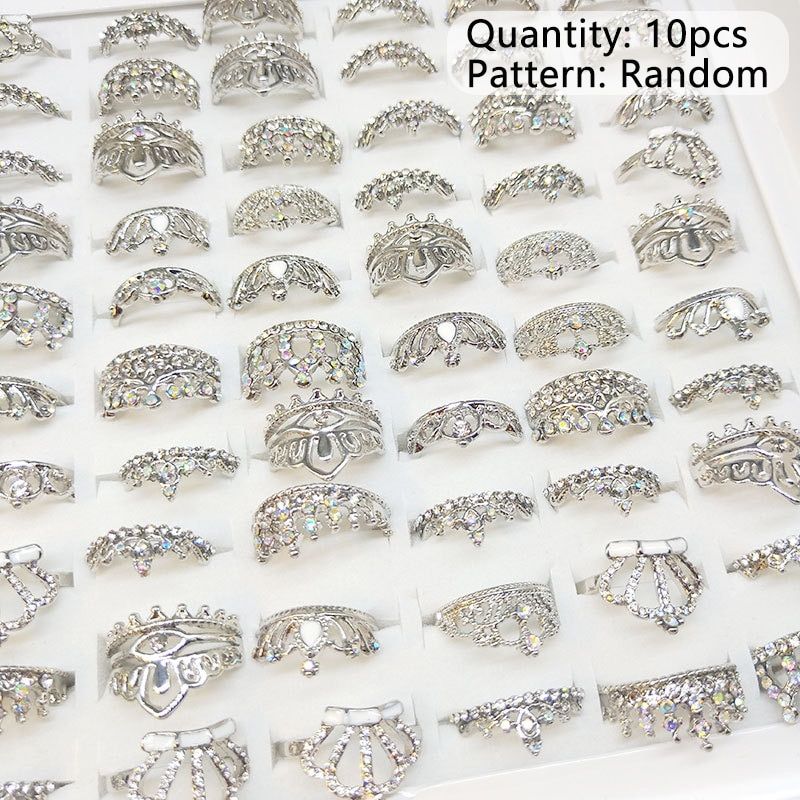 10pcs/lot Love Kids Cute Sweet Rings Design Flower Animal Fashion Jewelry Accessories Girl Child Gifts Finger Rings Chic Gift