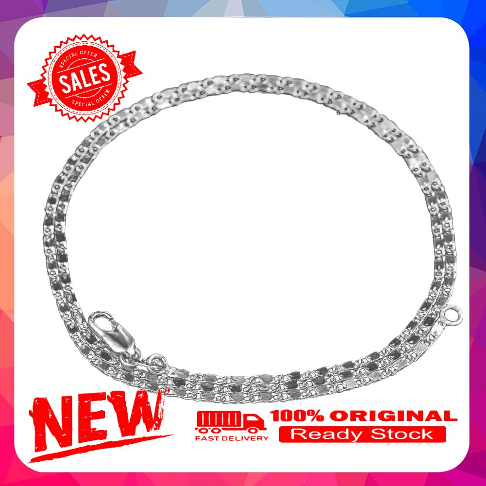 16-30 inch 2mm Cool Women Men Flat Link Chain Necklace Fashion Jewelry Accessory