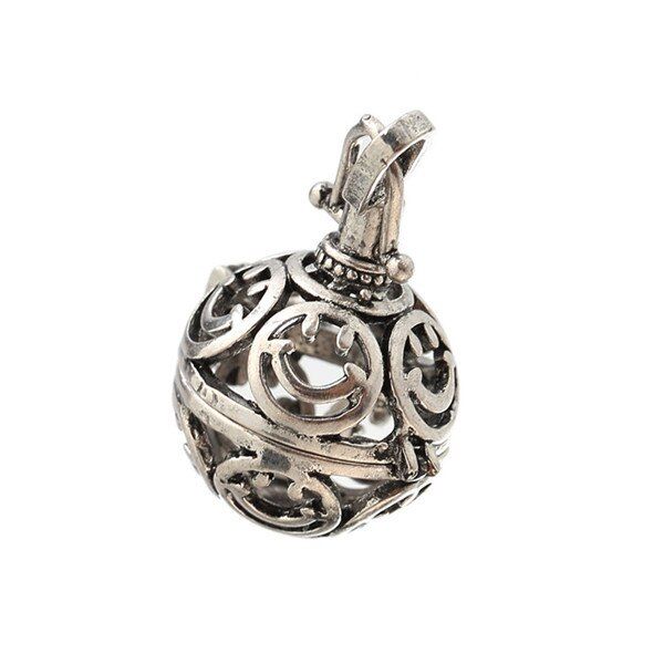 Rhinestone Harmony Bird Cage Ball Caller Pendant For Pregnant Women Aromatherapy Essential Oil Locket Jewelry