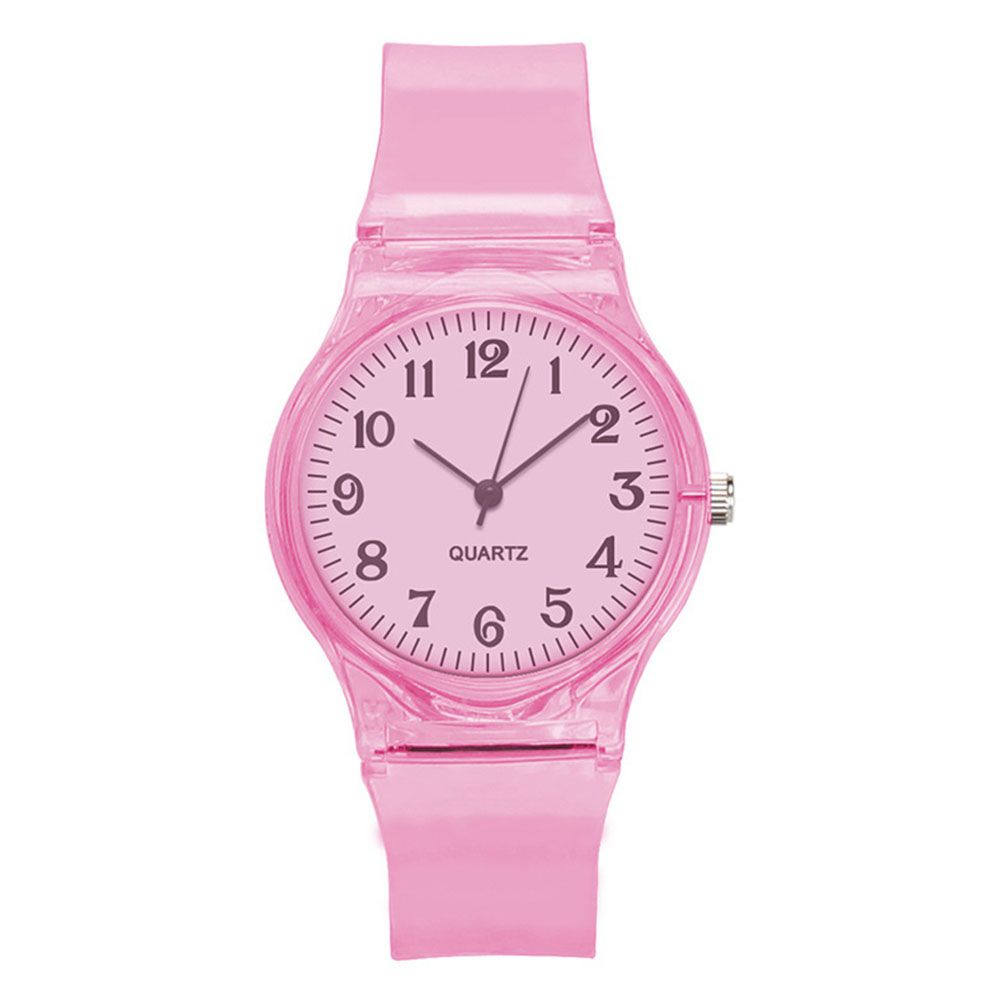 Fashion ransparent Candy Color Plastic Band Casual Quartz Watches