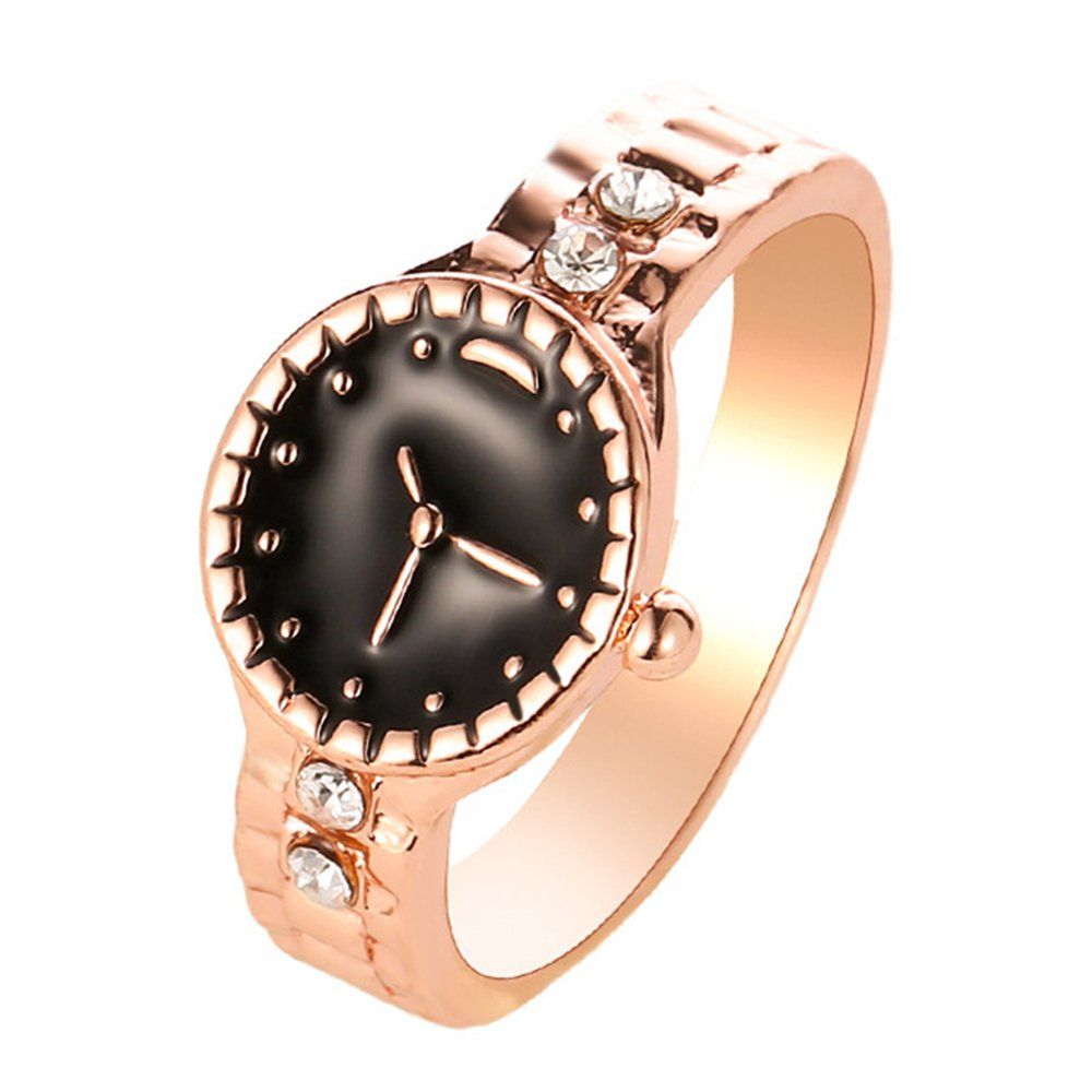 TE Watch-shaped Fashion Ring Lovers Ring Exquisite Jewelry Ring Lovers Ring