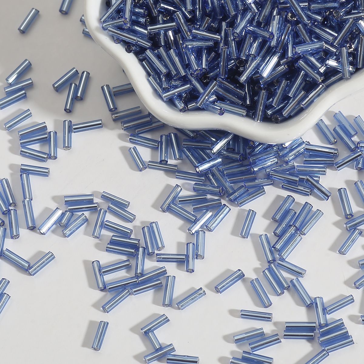19 colors 2x7mm 300pcs Tube LINED Glass Czech Spacer beads For Jewelry Handmade DIY Accessories