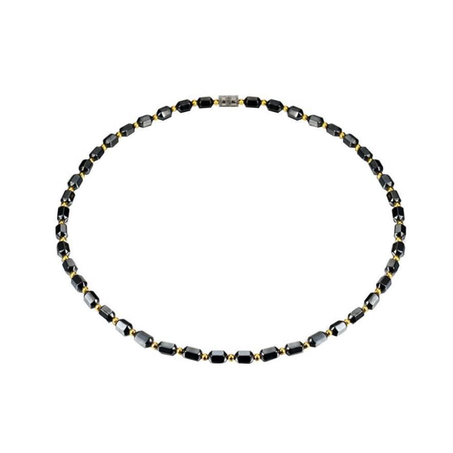 Fashion Women Men Magnetic Therapy Healing Hematite Necklace Jewelry Accessory