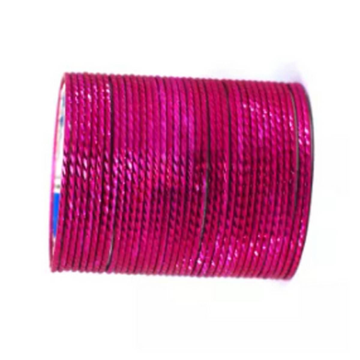 Gorgeous Metal Bangles Pink Set Churi for Women (36 Pcs)