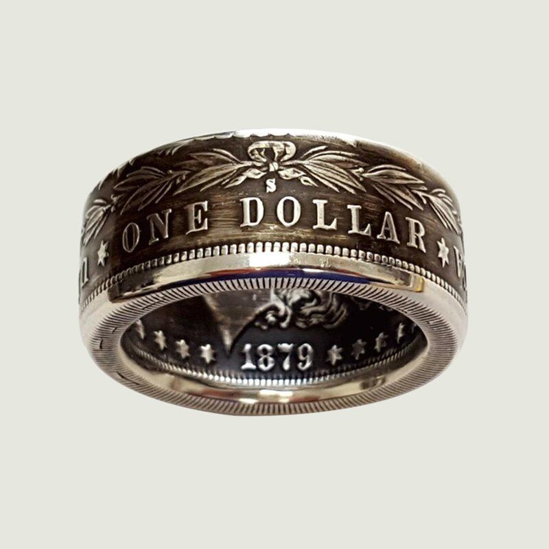 Gothic Style American Morgan Coin Rings Multi Style Vintage Handmade Finger Jewelry Classic Personality For Man's Ring