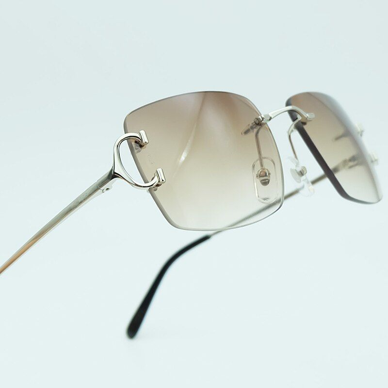 Metal Sunglasses Rimless Square Big C Sunglasses Luxury Mens Sunglass 2020 Carter Sun Glasses Brand Desinger Shade For Men