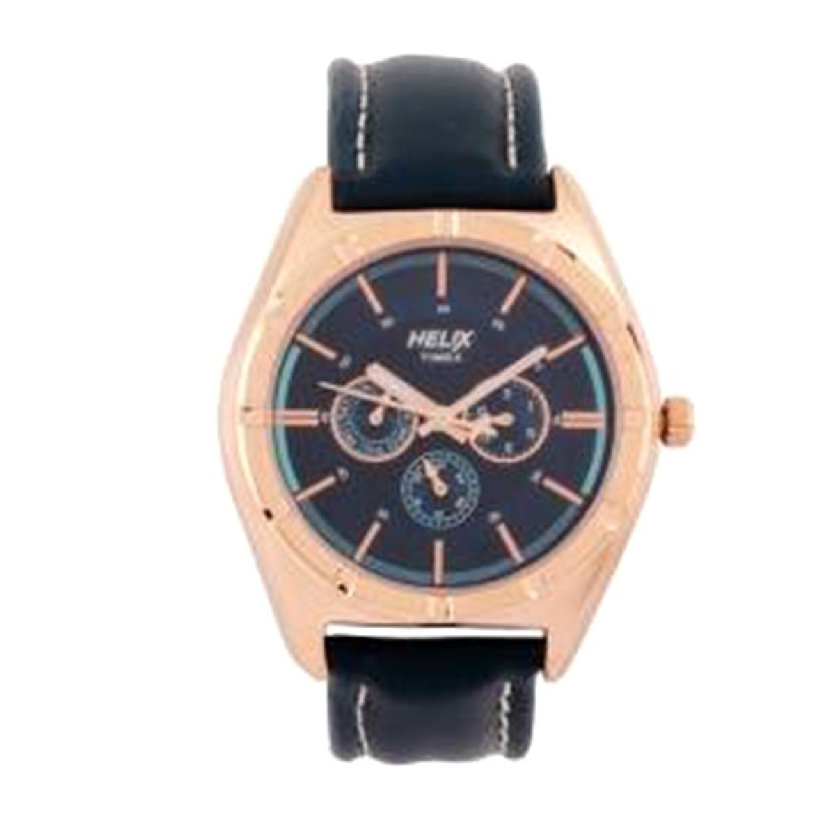 Helix Analog Leather Blue Men's Watch-TW029HG04