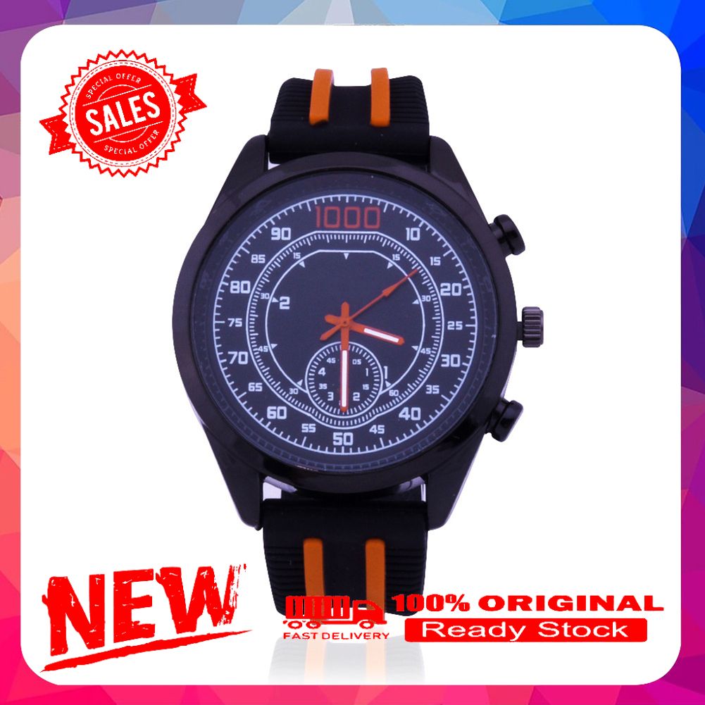 Vist Fox Men Fashion Round Dial Silicone Band Analog Quartz Decorative Wrist Watches