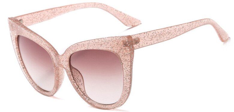 WTYJ164 PINKMIZHO Women Fashion Cat Eye female Sunglasses 2020 Trendy Big Frame Cat Eye feminine glasses Vintage Black Sunglasses Ladies