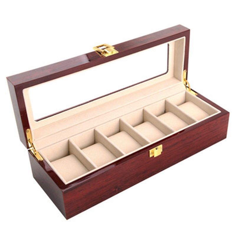 Watch Box Luxury Watch Box Stand Watch Box Male Jewelry Storage Box 6 Grid Watch Storage Box