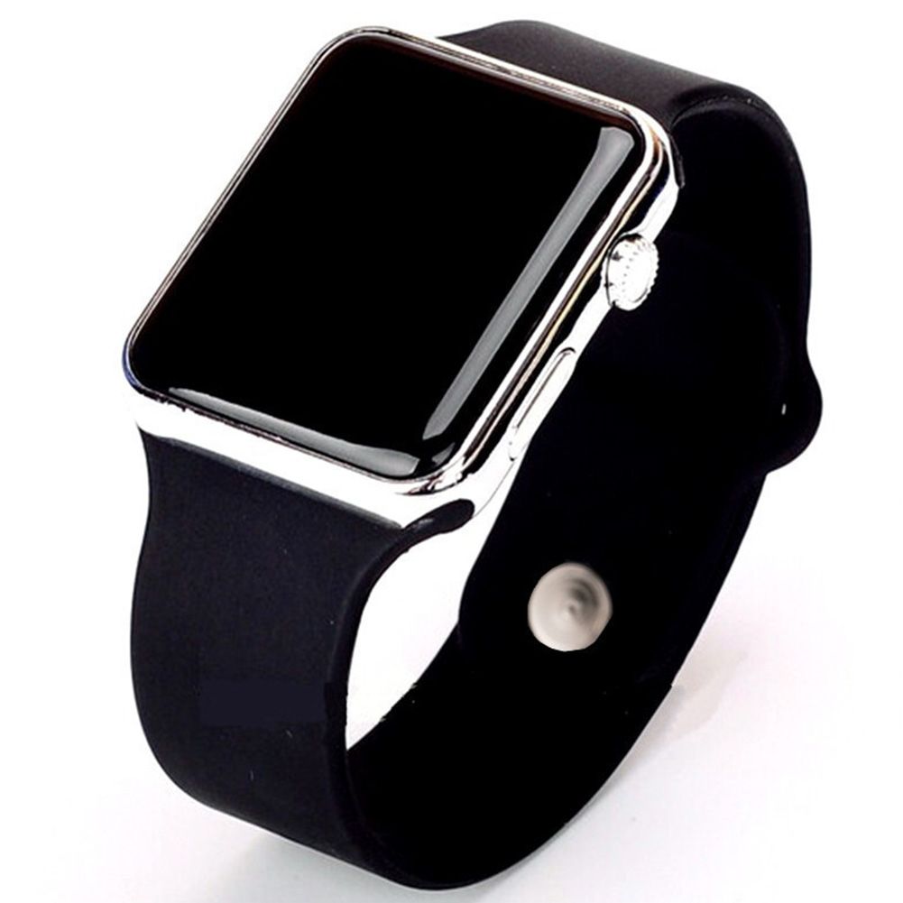 Yfashion LED Square Casual Digital Watch with Rubber Band Sports Wrist Watches for Man Woman (colors optional)