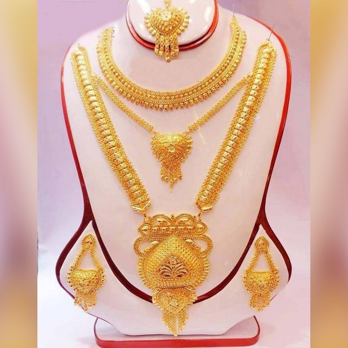 Gold Plated Jewellery Necklace Set For neckless Women International Grated in indian
