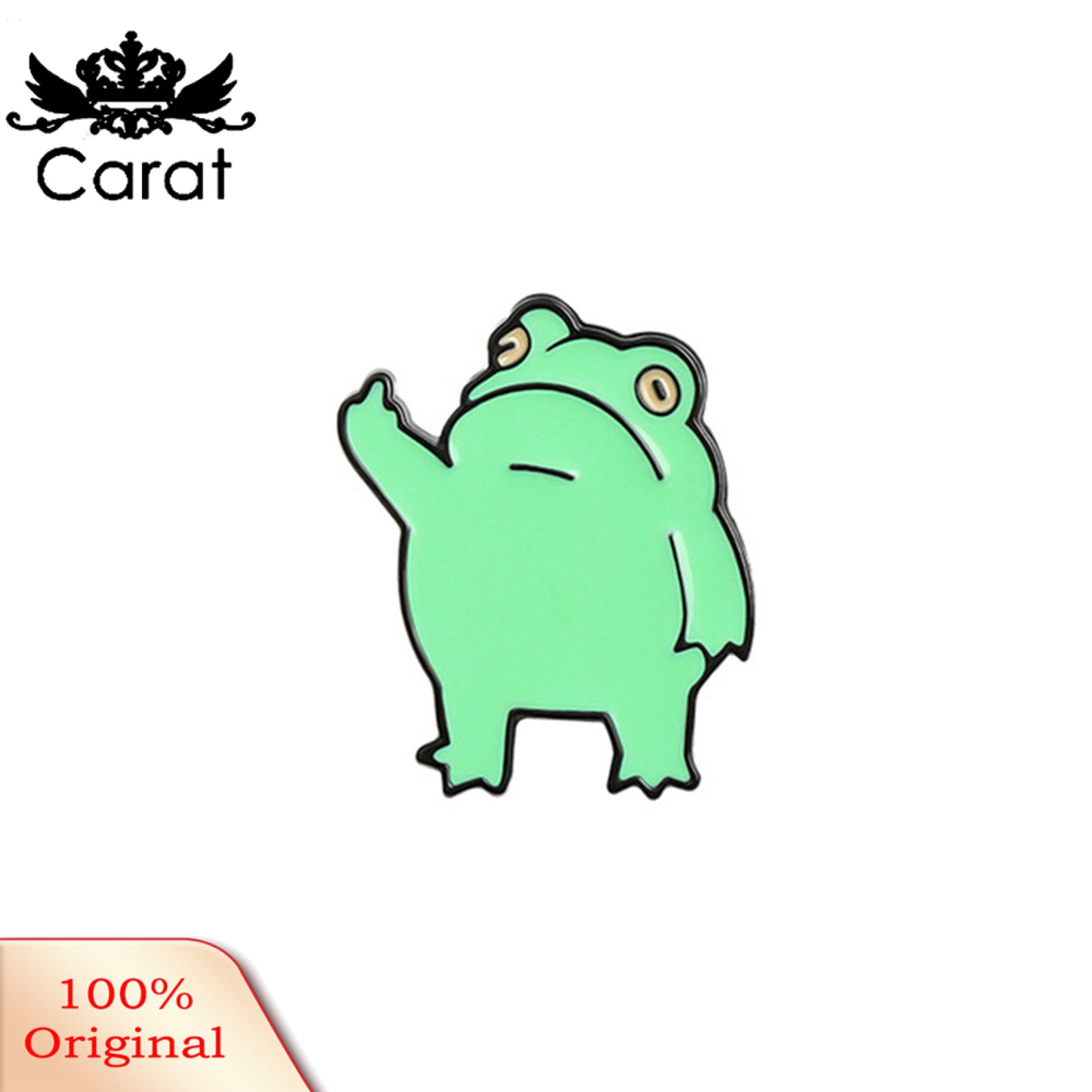 Badge Frog Element Wear-resistant Ornaments Funny Frog Brooch Lapel Pin for Party